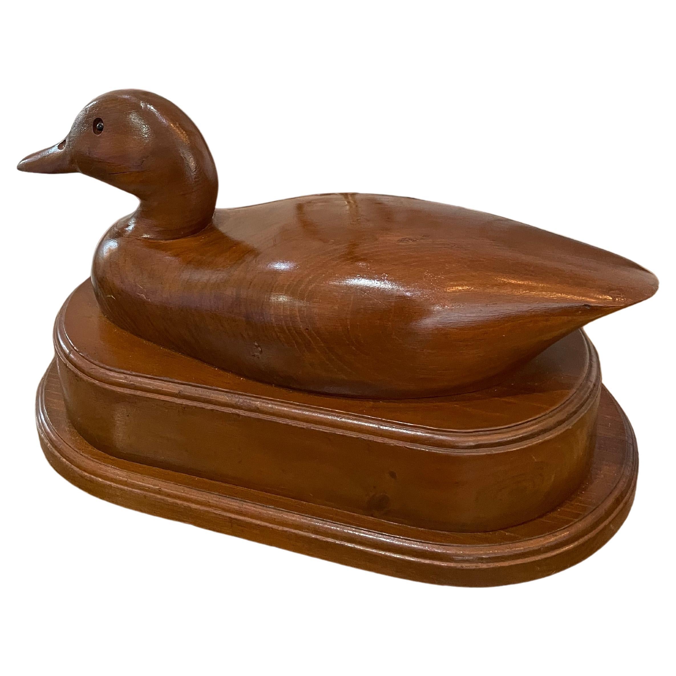 Brass Duck Decoy Table Lamp For Sale