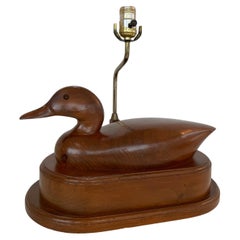 Used Duck Decoy Table Lamp