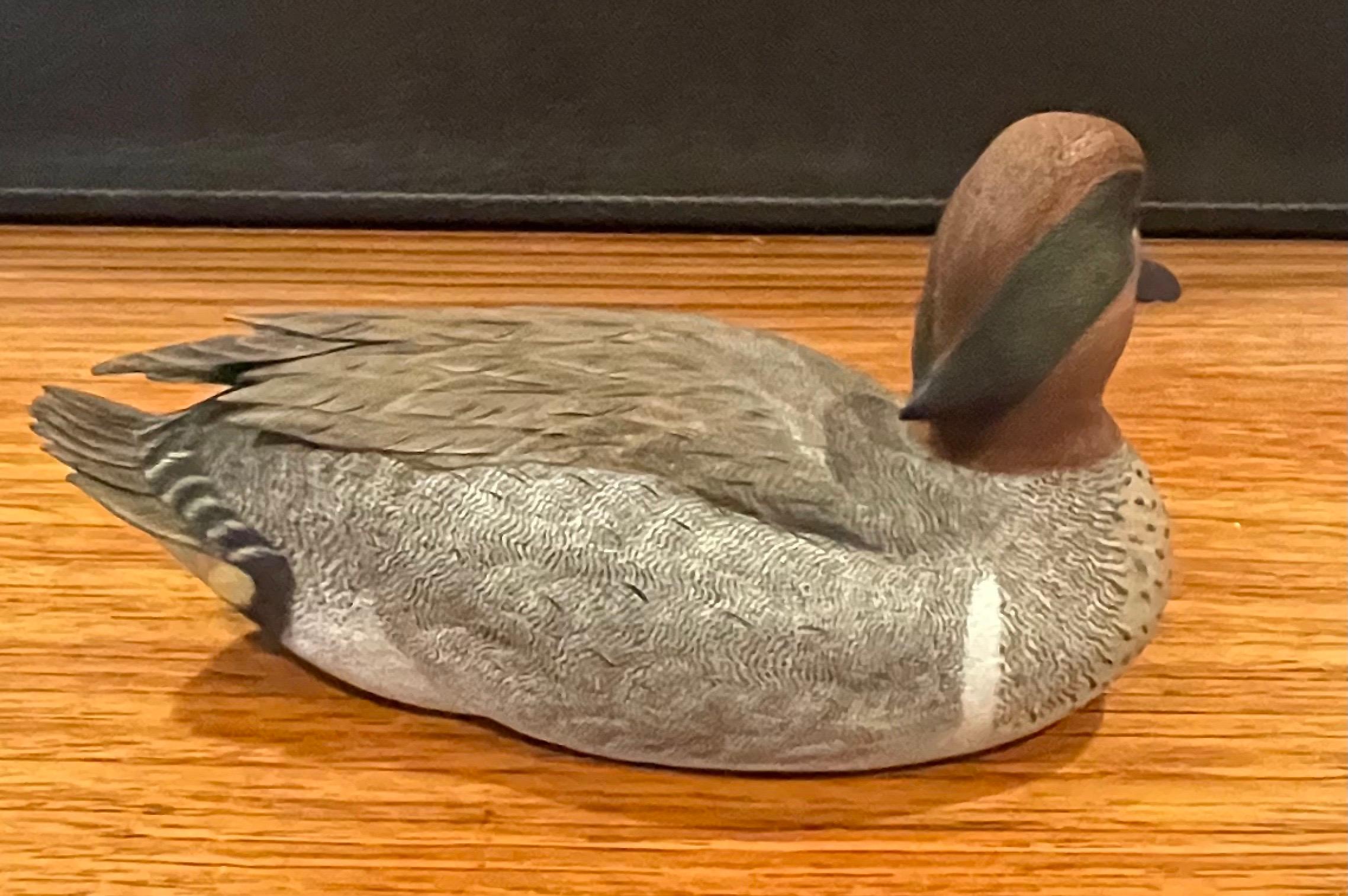 Wood Duck Decoy Three-Piece Sculpture by Herb Watson For Sale