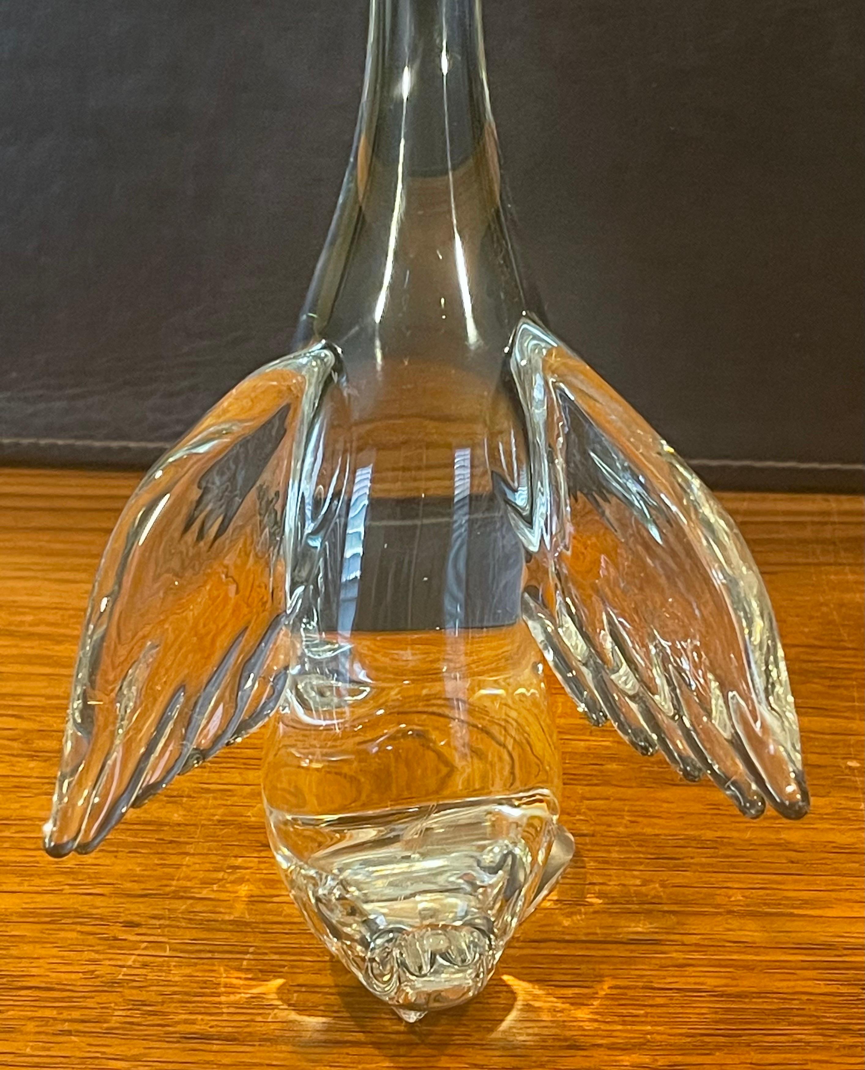 Duck in Flight Art Glass Sculpture by Murano Glass For Sale 7