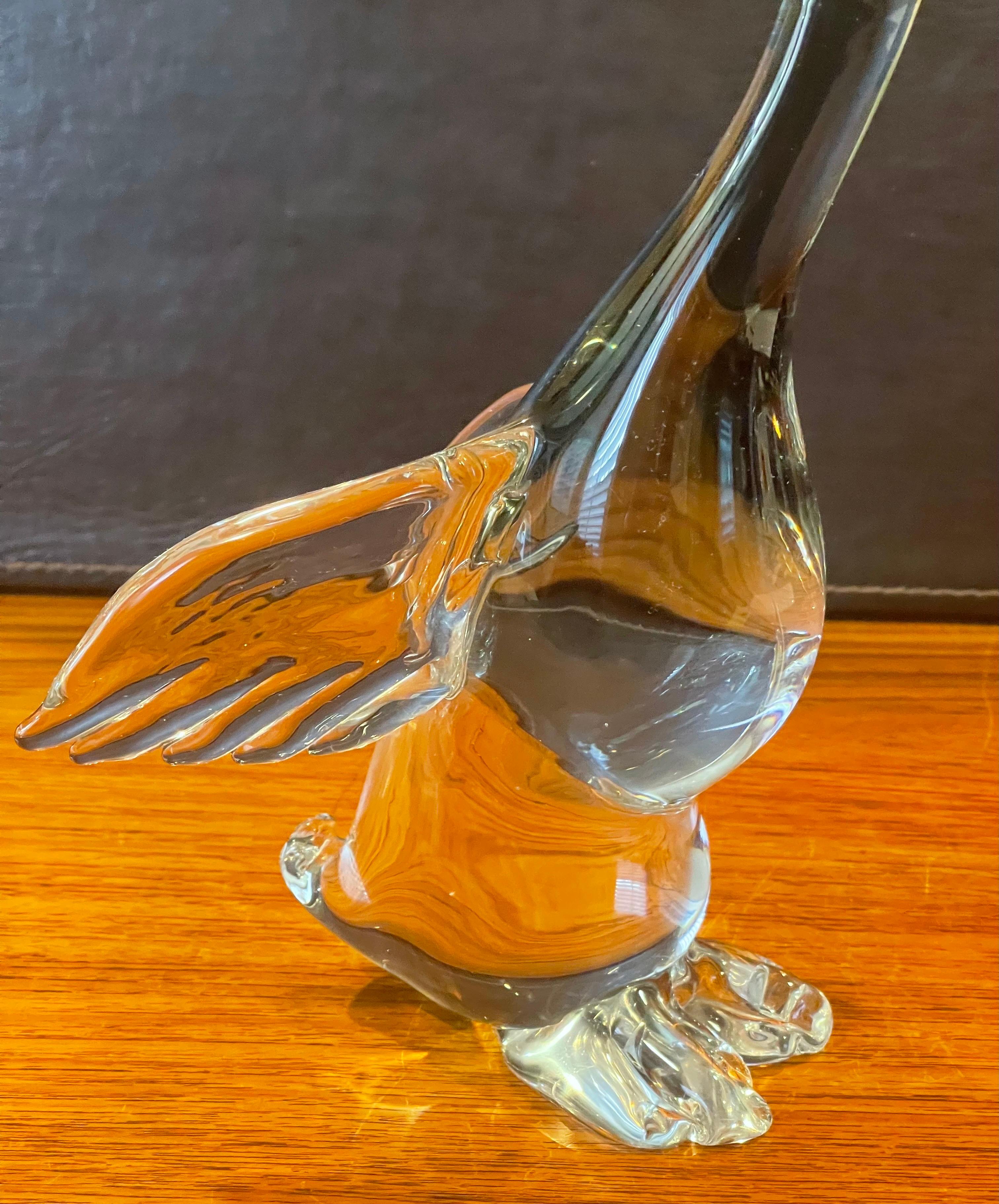 Duck in Flight Art Glass Sculpture by Murano Glass For Sale 7