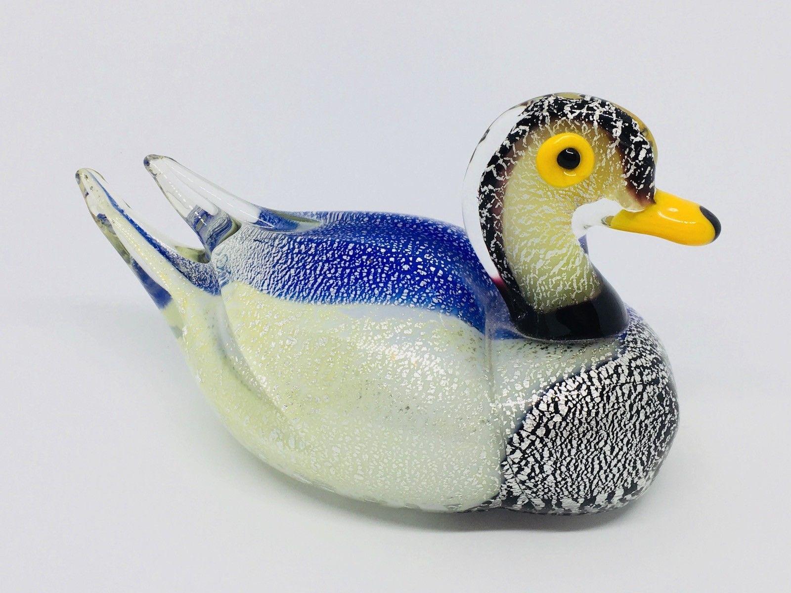 murano glass duck figurine