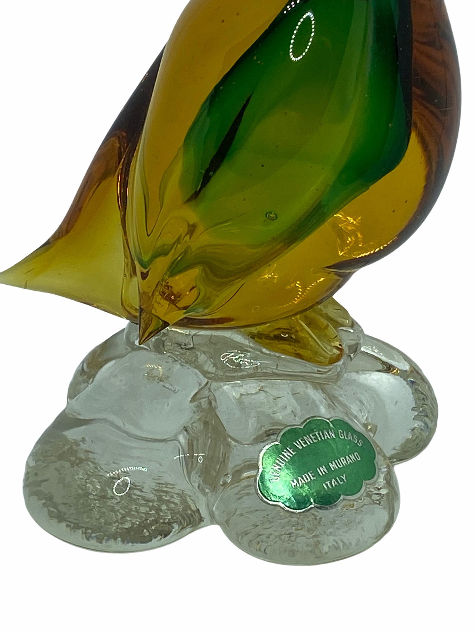Mid-Century Modern Duck Murano Glass Vetri di Murano Italy Vintage Art Glass, 1950s For Sale