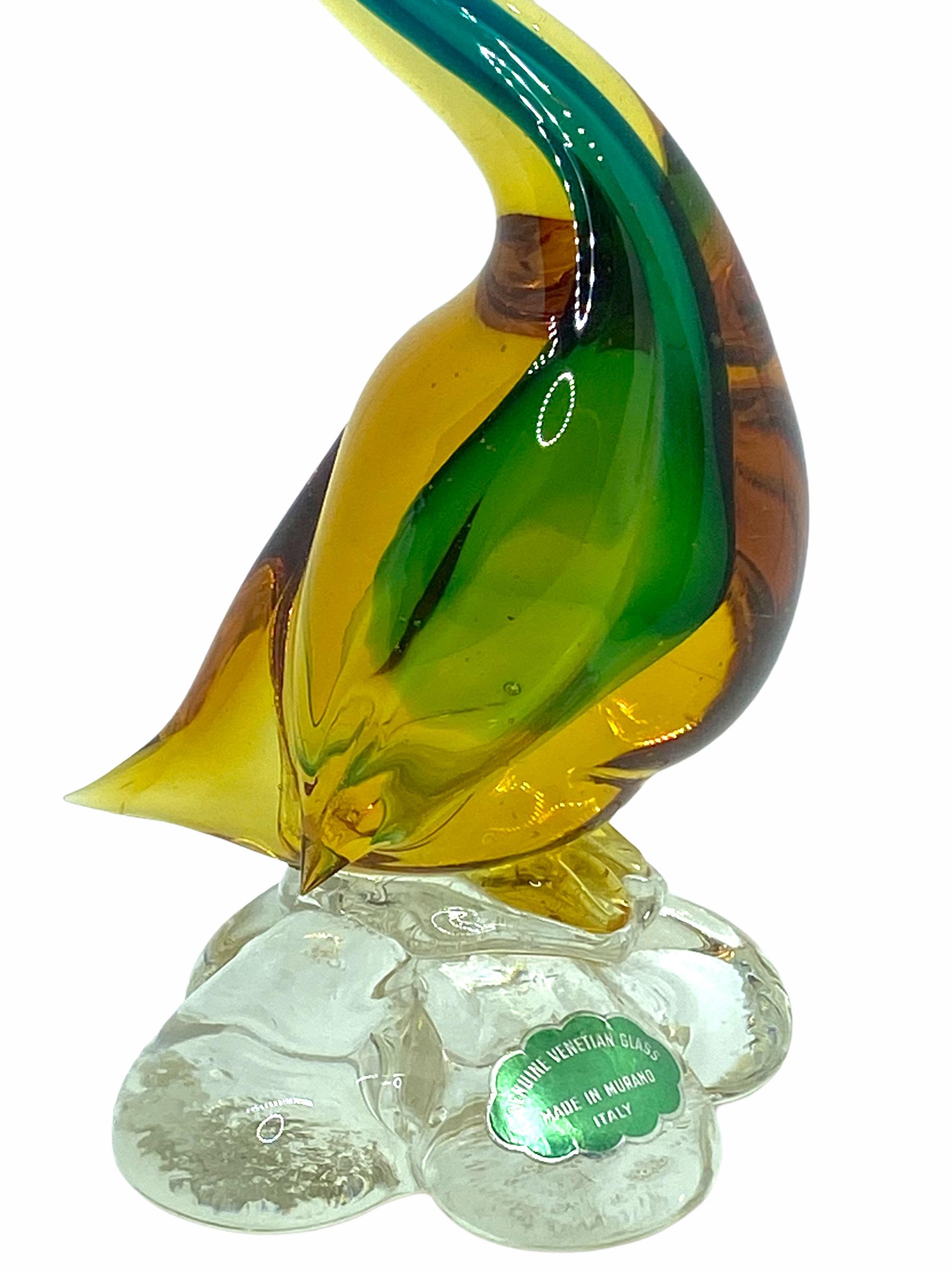 Verre de Murano canard Vetri di Murano Italie Verre d'art vintage, années 1950 en vente 1