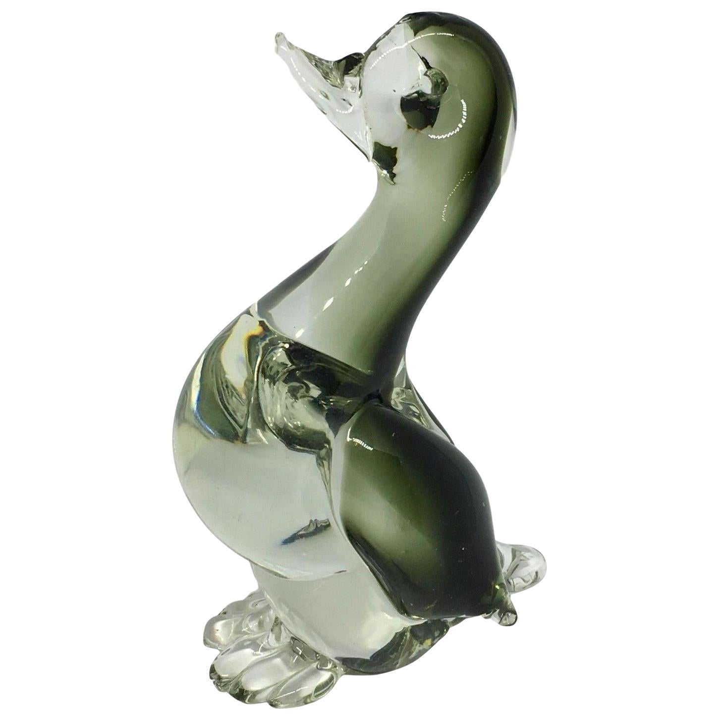 Duck Murano Glass Vetri di Murano Italy Vintage Art Glass, 1970s