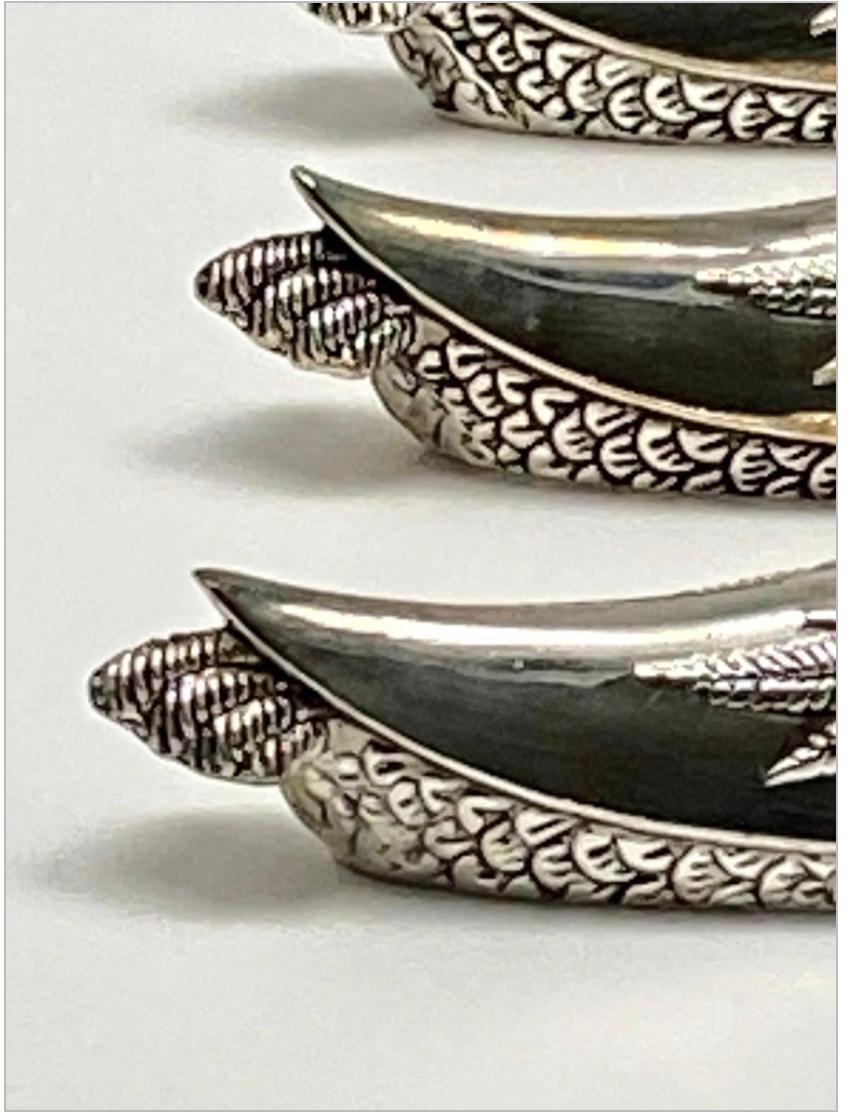 Hollywood Regency Duck-Shaped Knife Rests, in Silver Plated Metal, France 1970, Set of 6