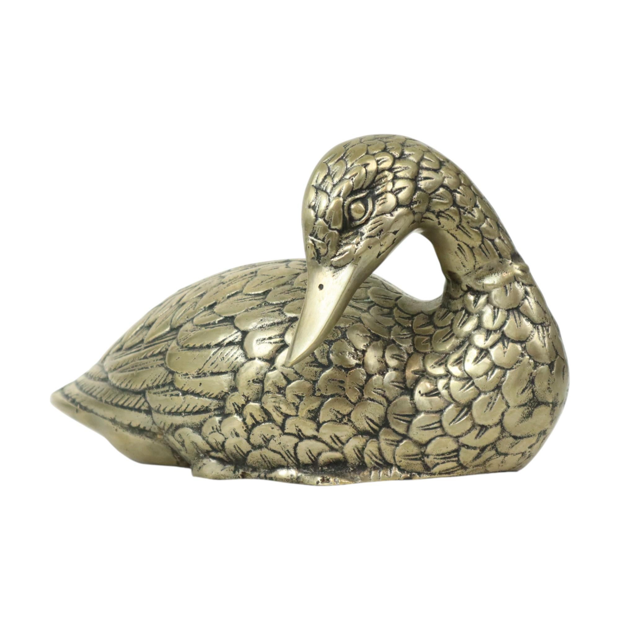 Duck Statue Silver Plated Brass Mauro Manetti Style Sculpture For Sale 5
