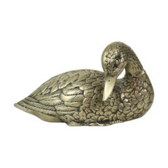 Duck Statue Silver Plated Brass Mauro Manetti Style Sculpture