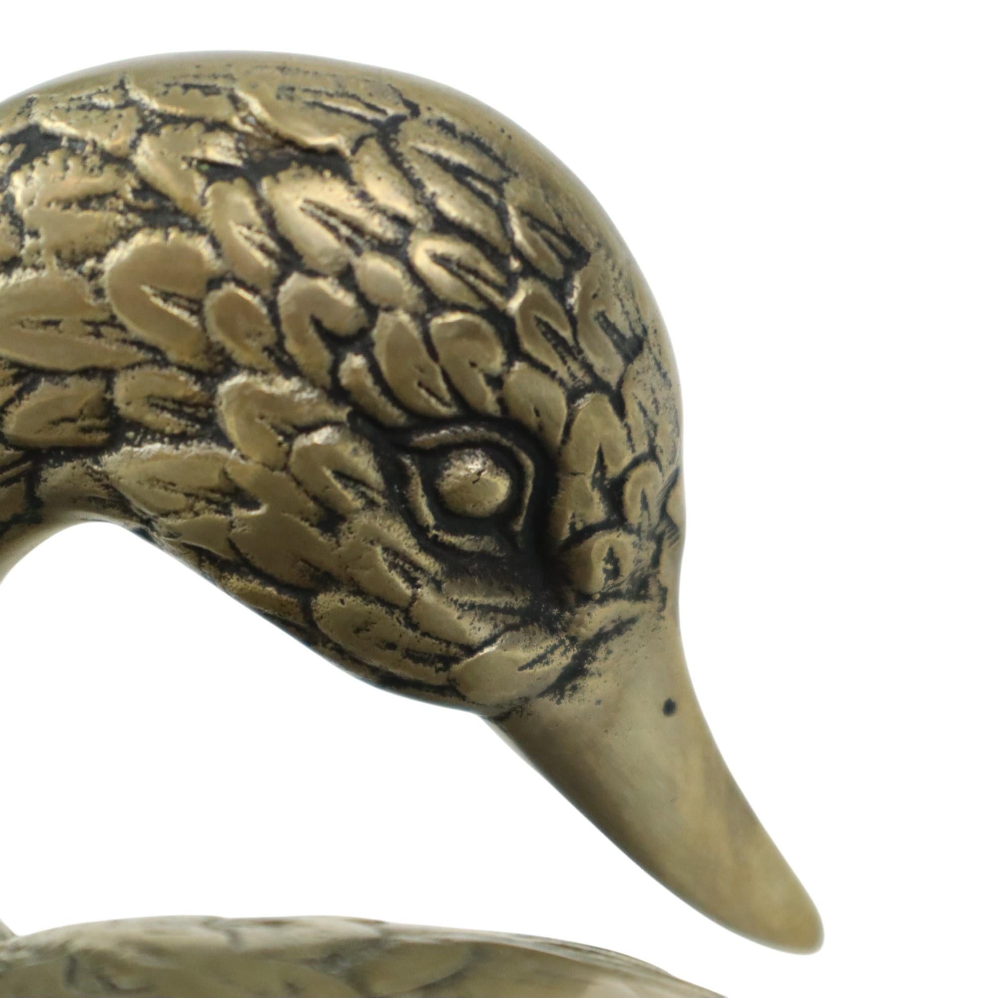 Duck Statue Silver Plated Brass Mauro Manetti Style Sculpture For Sale 1