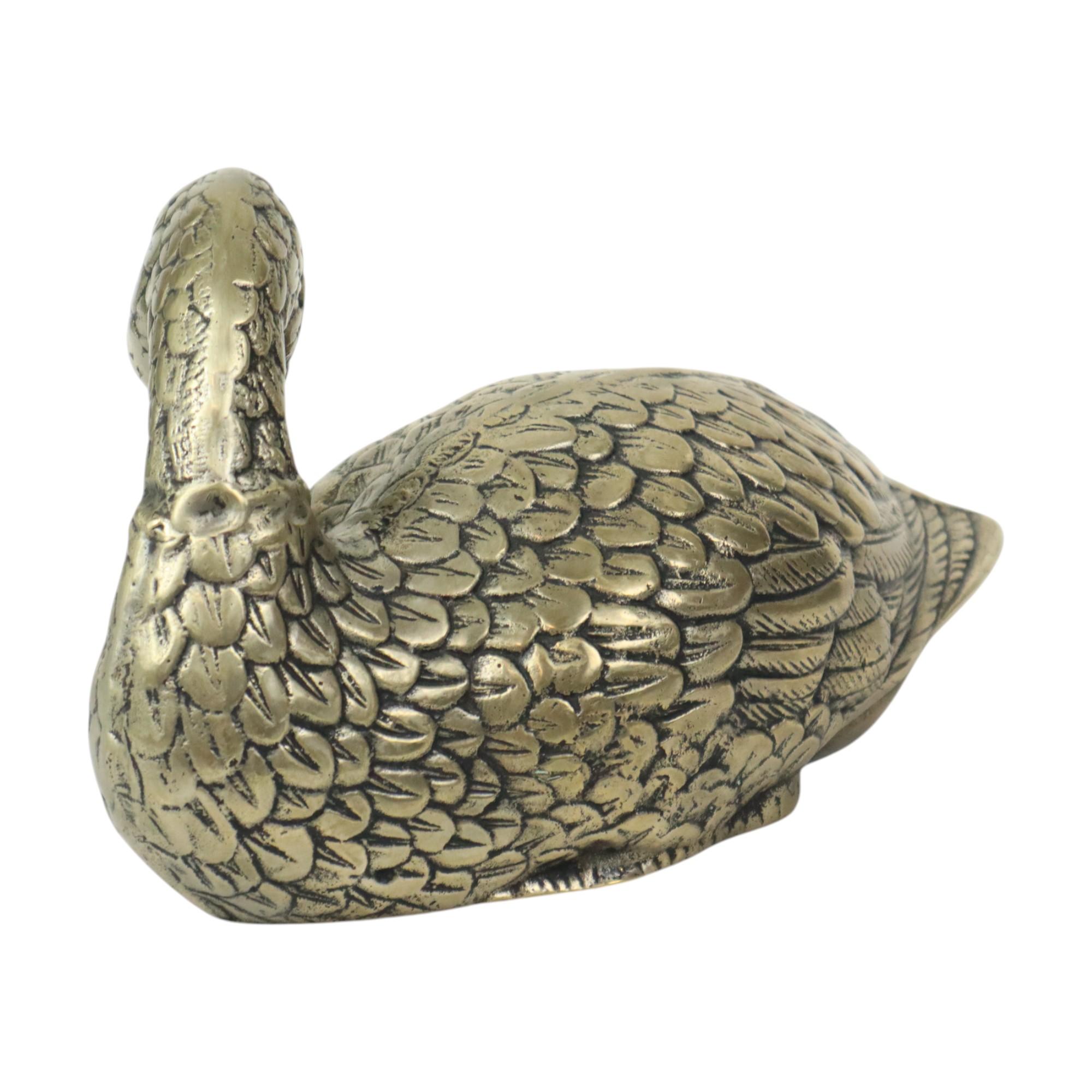 Duck Statue Silver Plated Brass Mauro Manetti Style Sculpture For Sale 2
