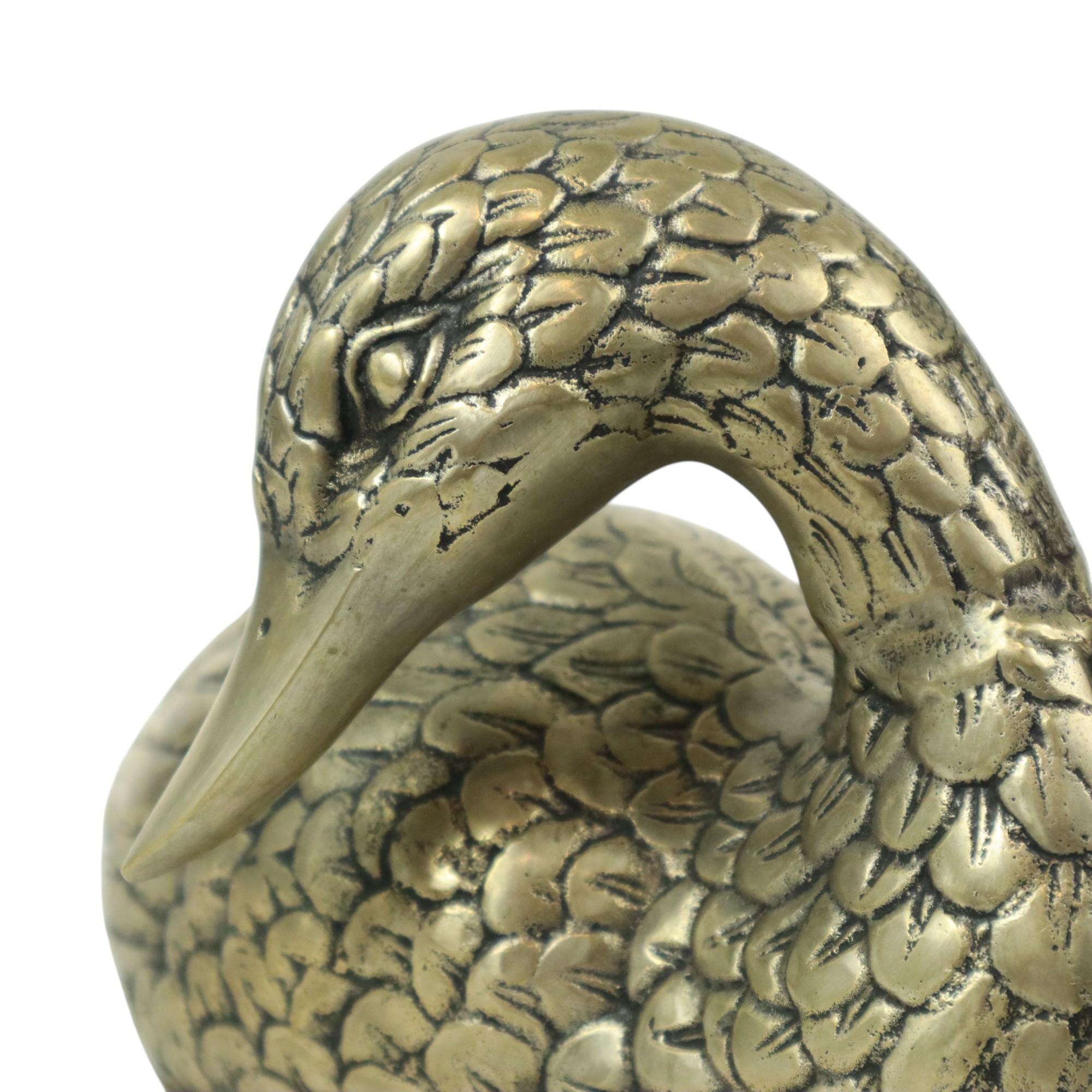Duck Statue Silver Plated Brass Mauro Manetti Style Sculpture For Sale 4