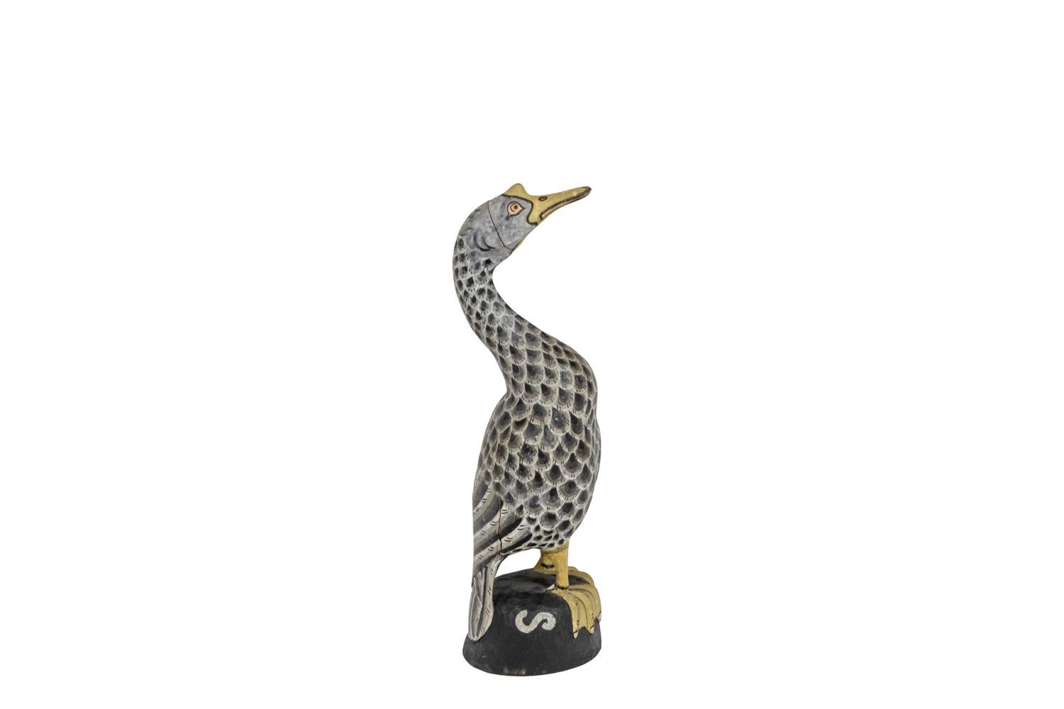 Ducks in Carved and Lacquered Wood, 1950s In Excellent Condition For Sale In Saint-Ouen, FR