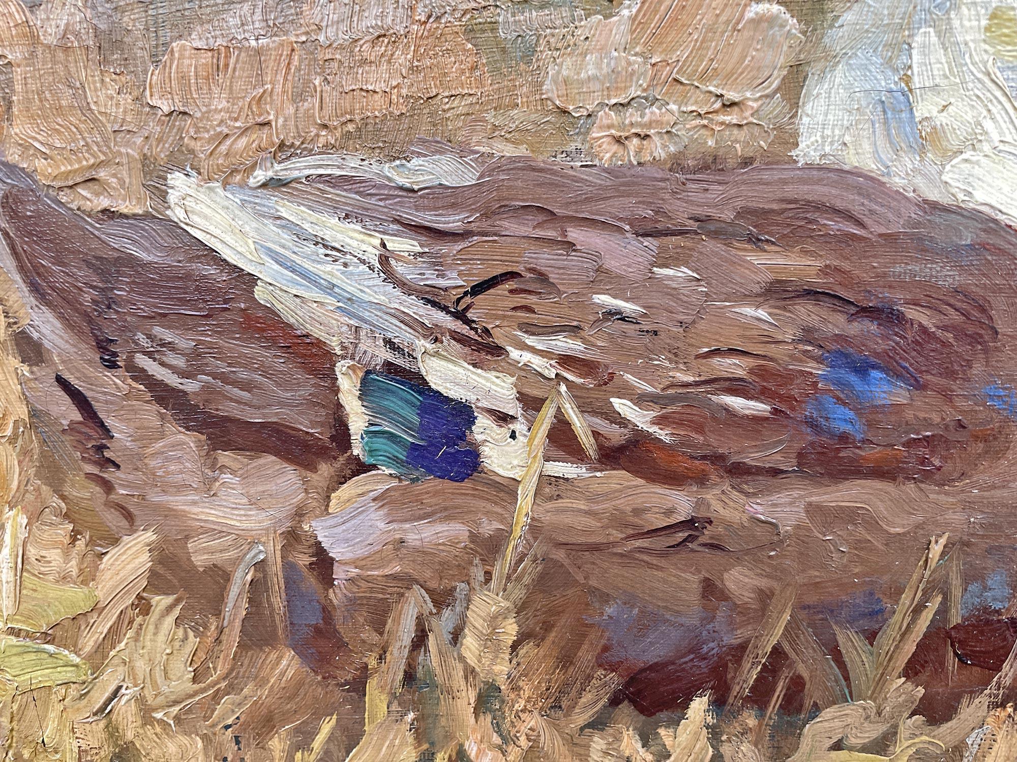 Ducks Oil on Canvas Painting by Keller-Kühne Josef  Woldemar For Sale 5