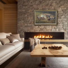 Ducks Oil on Canvas Painting by Keller-Kühne Josef  Woldemar