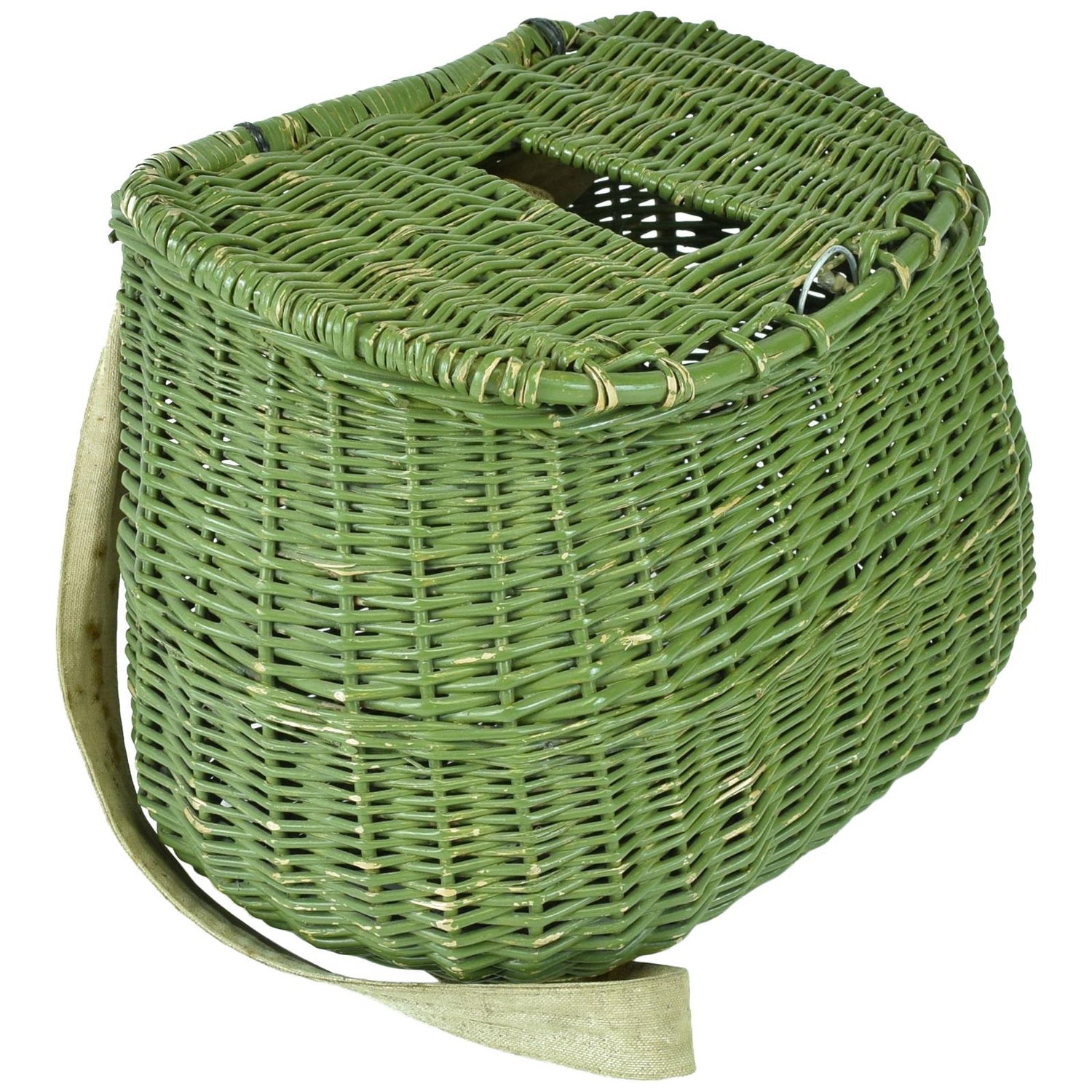 Vintage Victorian Wicker Fishing Creel For Sale at 1stDibs