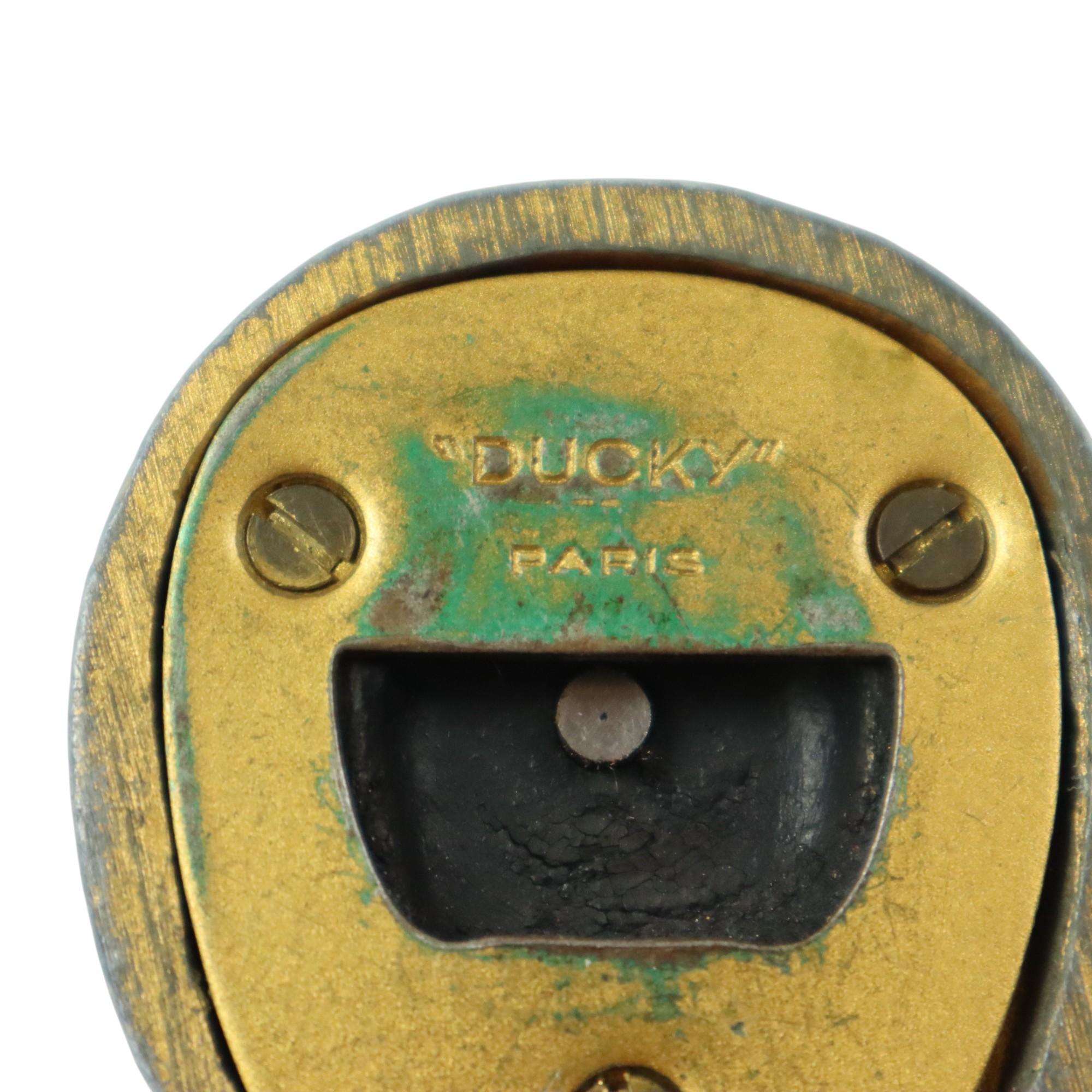 Ducky Paris Flaschenöffner Messing Zinn Collectible Bar Artikel 1940er Jahre im Angebot 4