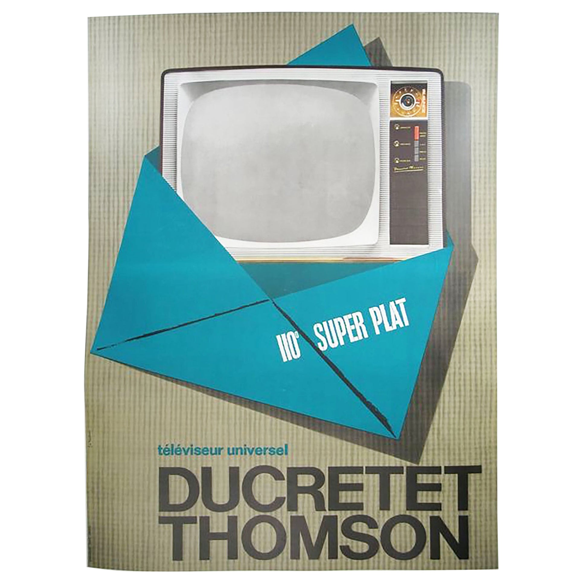 Ducretet Thomson-Werbeplakat, 1960 im Angebot