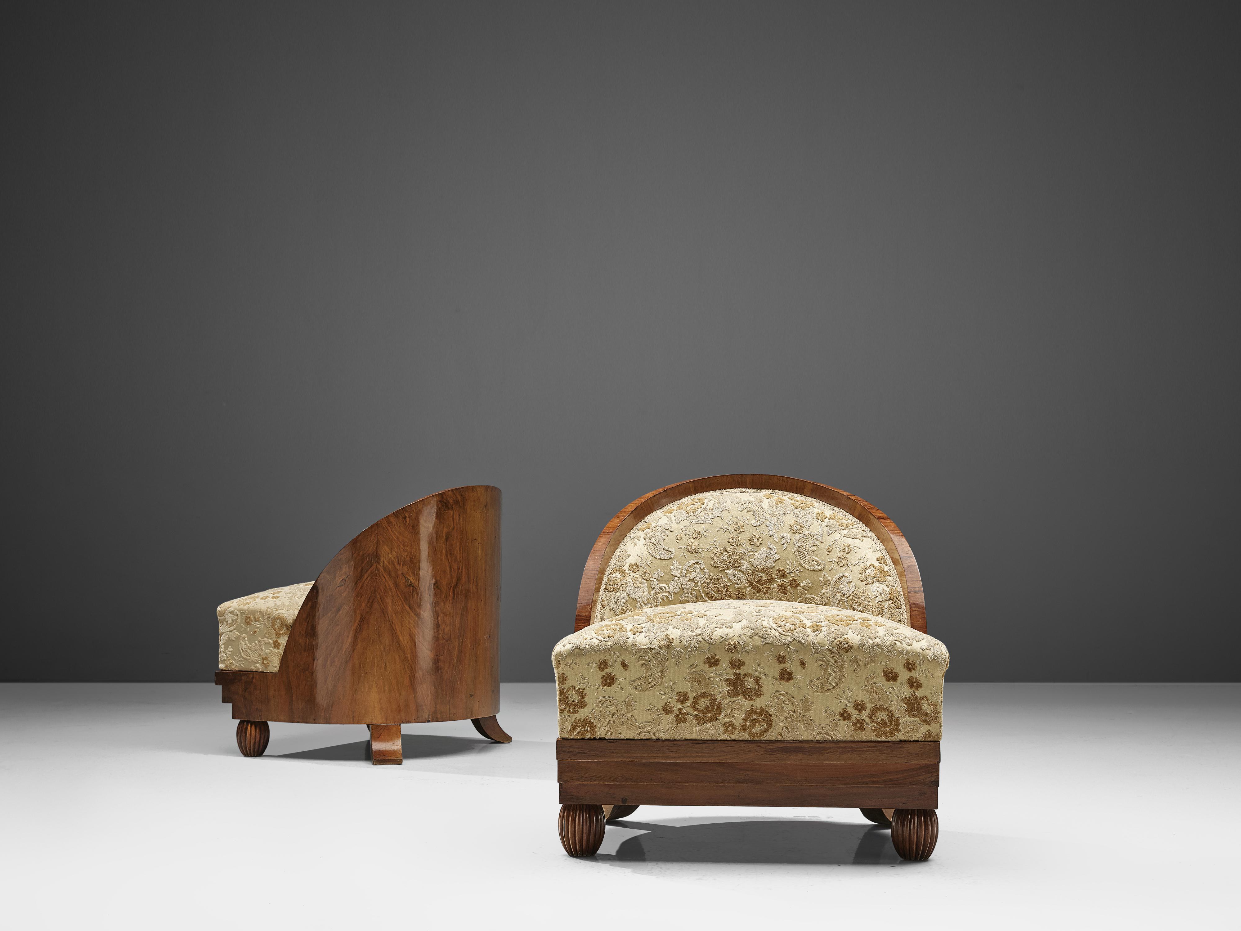 Ducrot Studio, Paar Art-Déco-Loungesessel (Mitte des 20. Jahrhunderts)