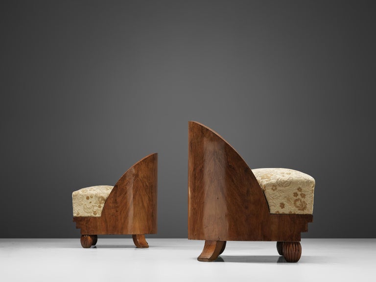 Ducrot Studio Pair of Art Deco Lounge Chairs  2