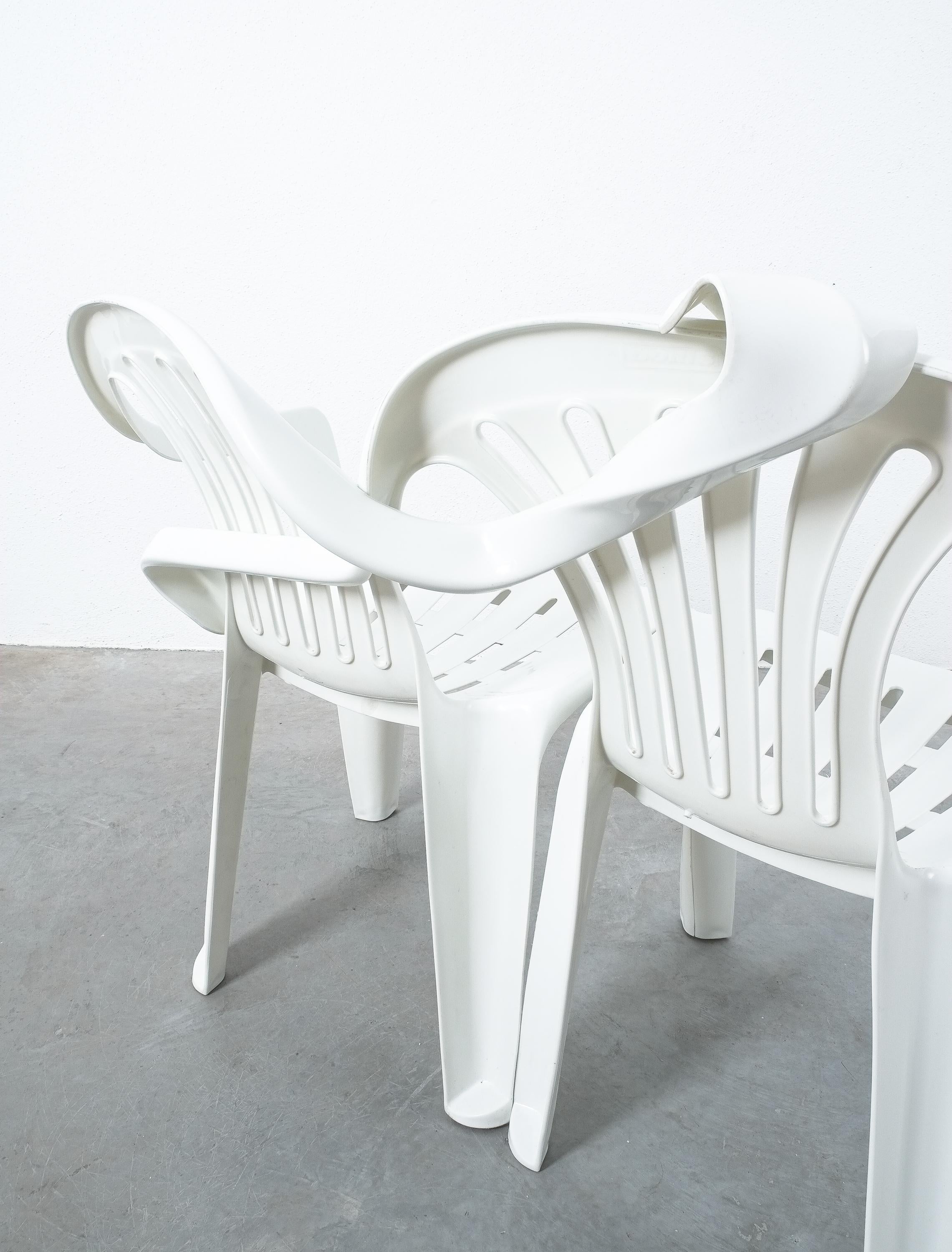 double plastic chair