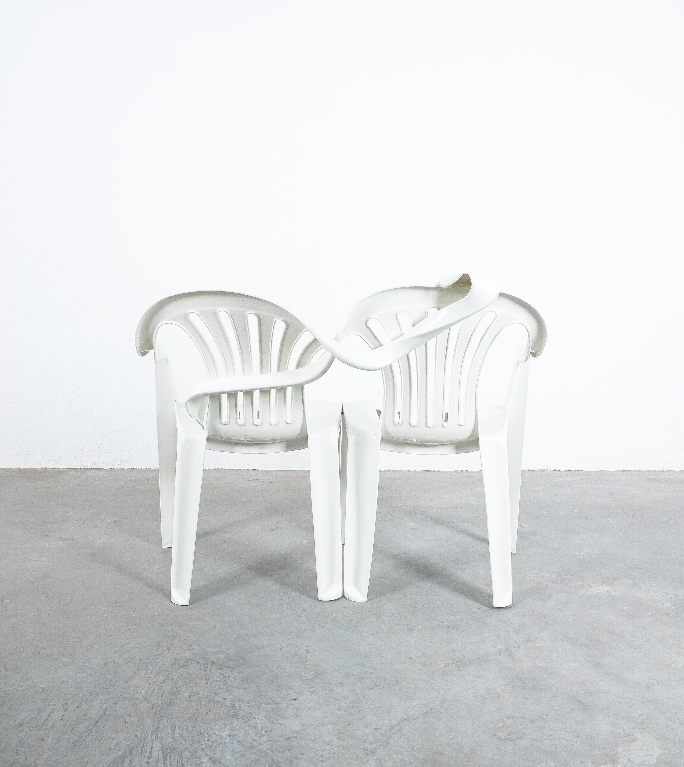 Modern Dudes Plastic Chair Appropriation by Bert Loeschner
