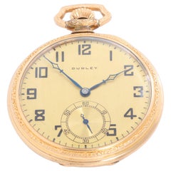 Vintage Dudley 14 Karat Yellow Gold Masonic Model 3 Pocket Watch
