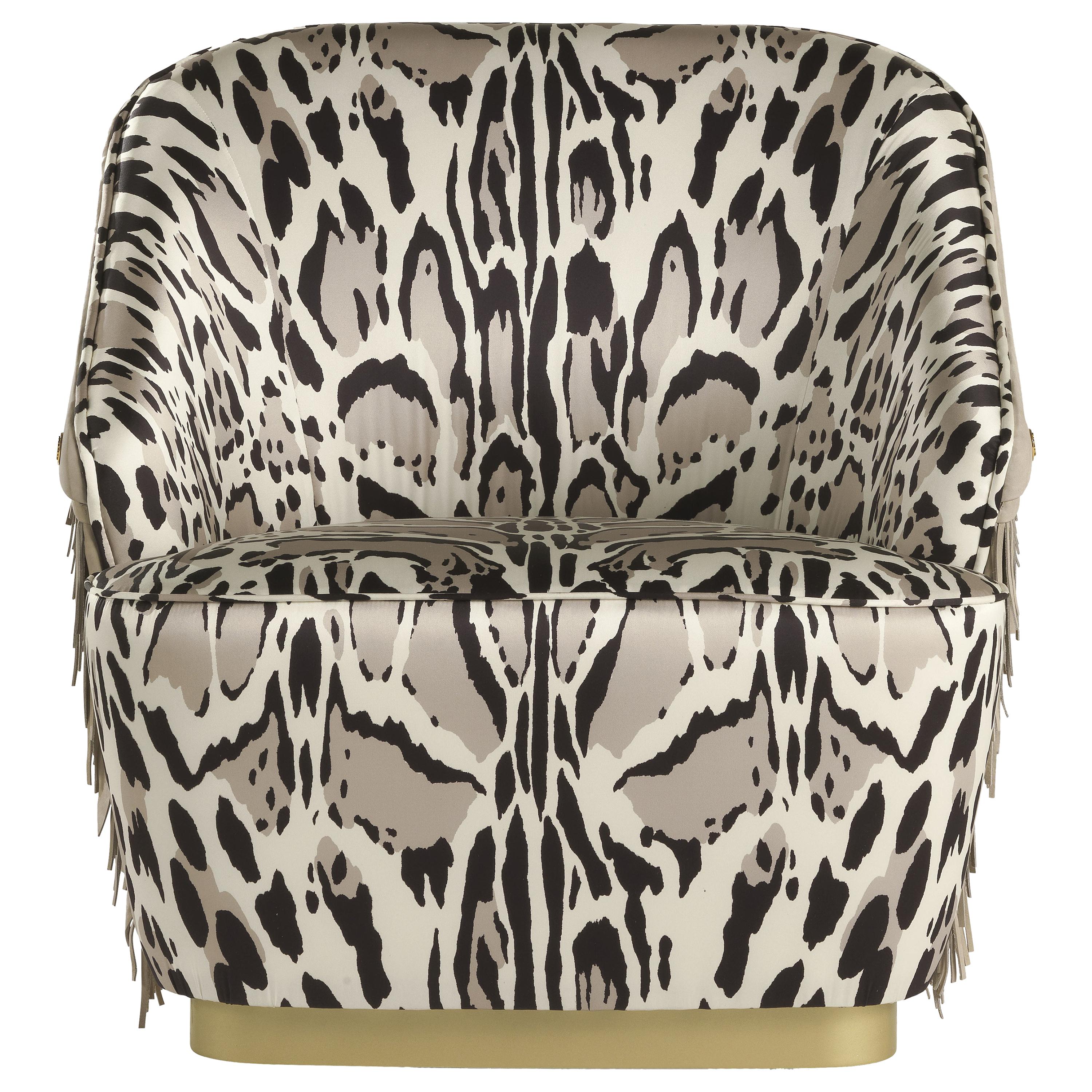 21st Century Dudley Armchair in Fabric by Roberto Cavalli Home Interiors