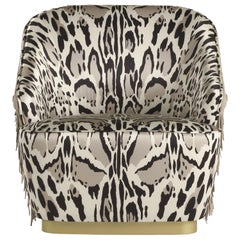 Dudley Armchair in Fabric and Leather by Roberto Cavalli Home Interiors