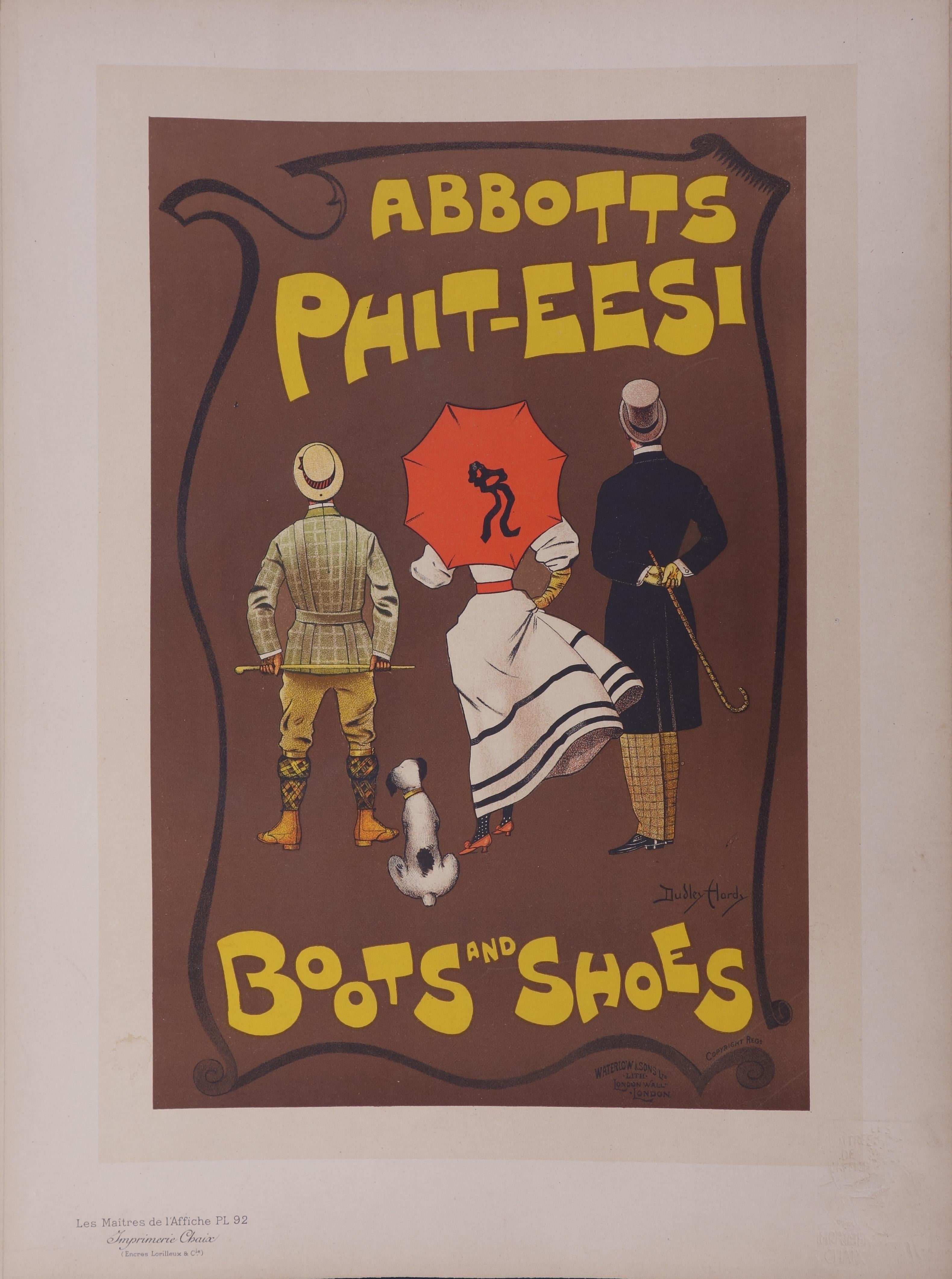 Dudley Hardy Figurative Print - Abbotts, Boots and Shoes - Lithograph (Les Maîtres de l'Affiche), 1897