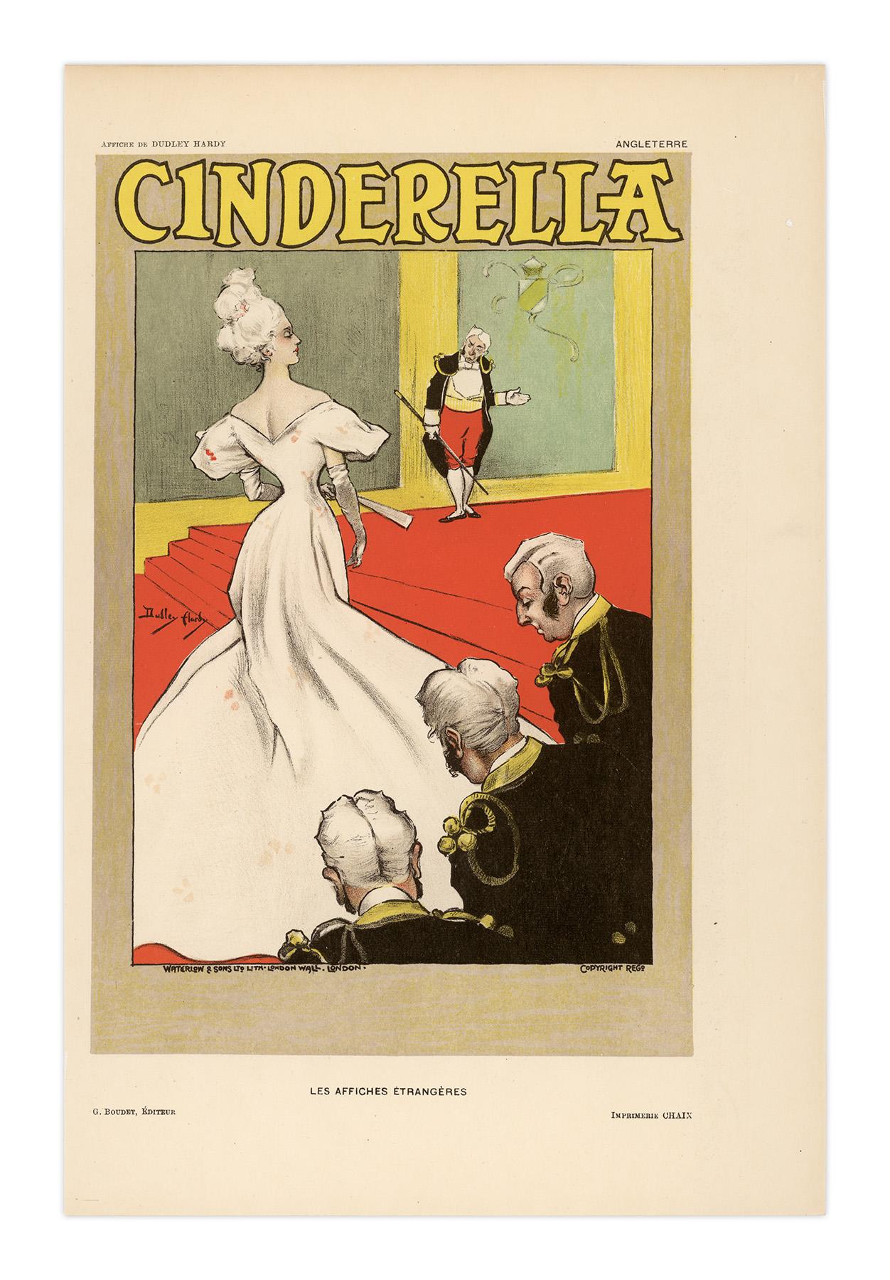 „Cinderella“ von Dudley Hardy, Jugendstil-Lithographie für das Theater, 1897 im Angebot 1
