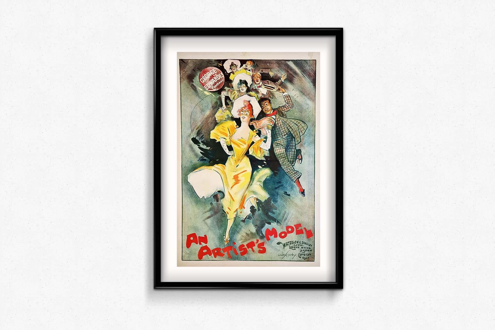 Circa 1900 Cartel original de Dudley Hardy : Una maqueta de artista en venta 2