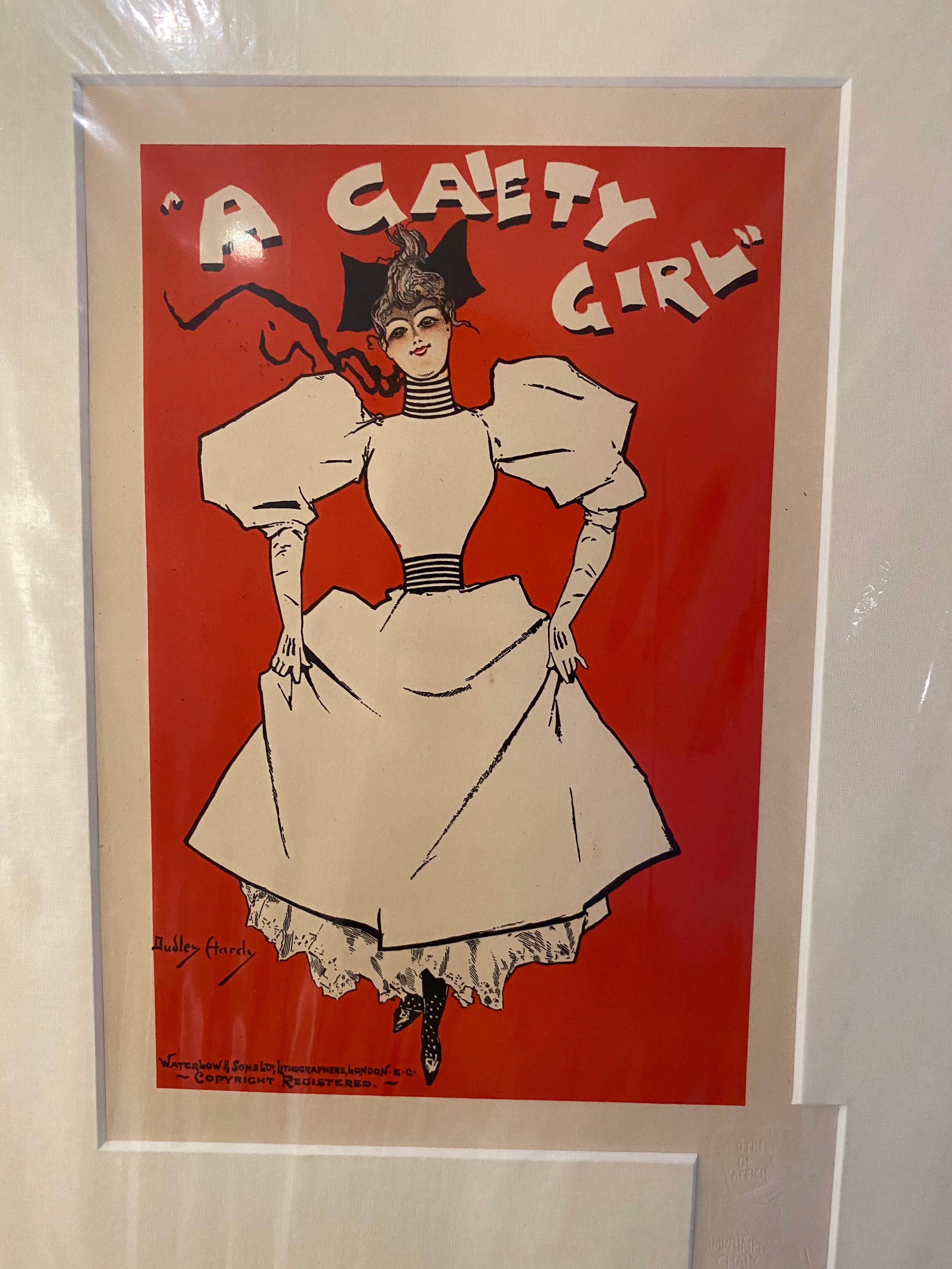 « The Gaiety Girl » de la série « Les Maitres de L'Affiche » - Marron Figurative Print par Dudley Hardy