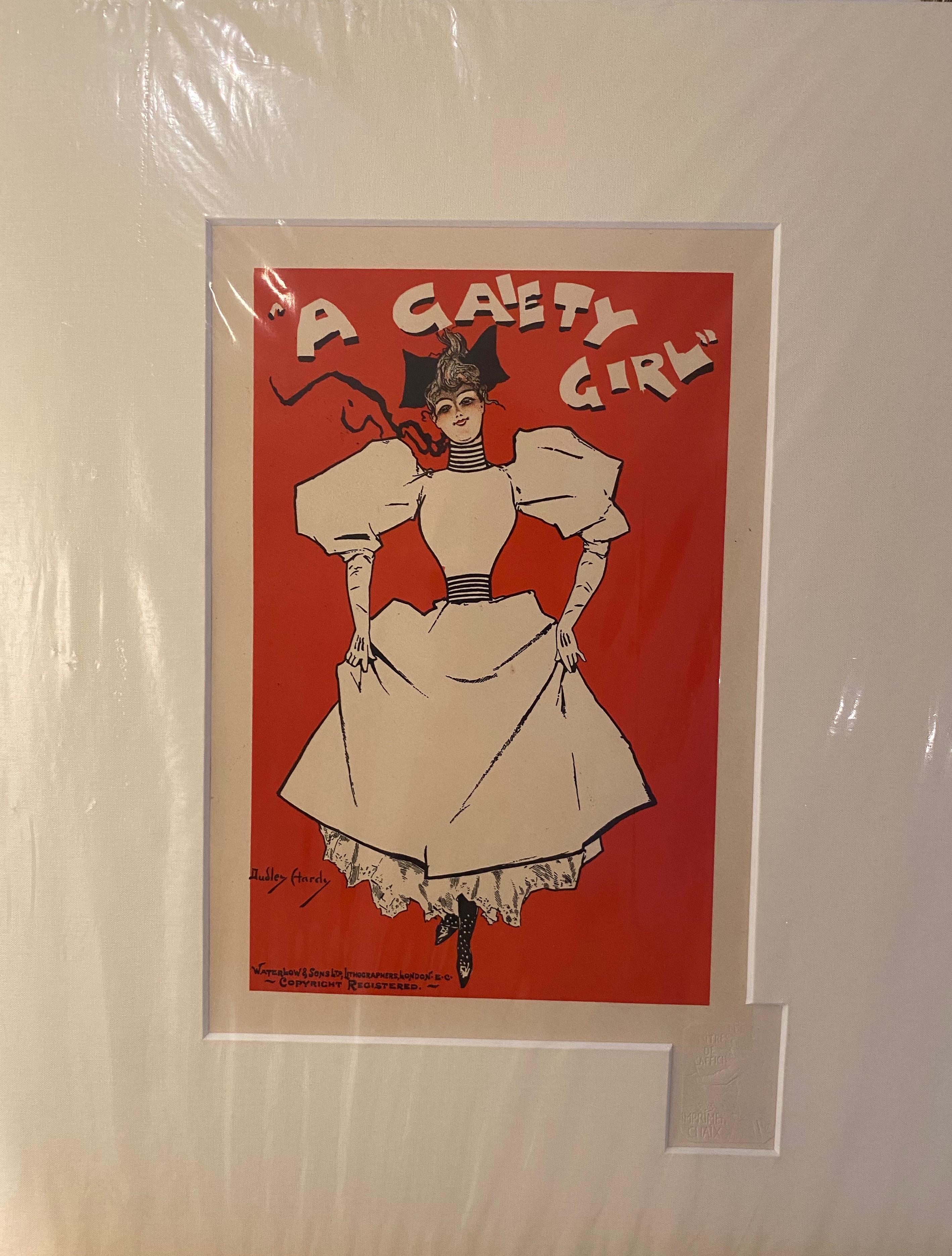 Dudley Hardy Figurative Print - "The Gaiety Girl" from "Les Maitres de L'Affiche" series
