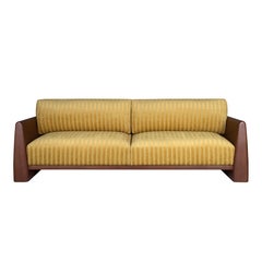 Dudley II Sofa Handmade in Portugal By Wood Tailors Club Wood Velvet Leather