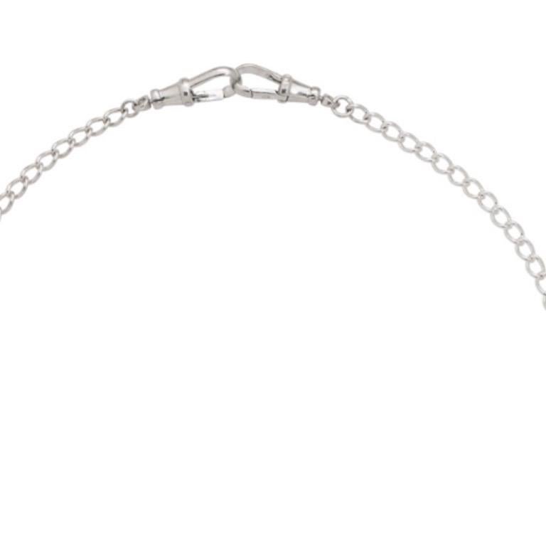 Women's or Men's Chelsea Double Albert Chain in Sterling Silver