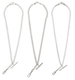 Oxford Double Albert Chain in Sterling Silver