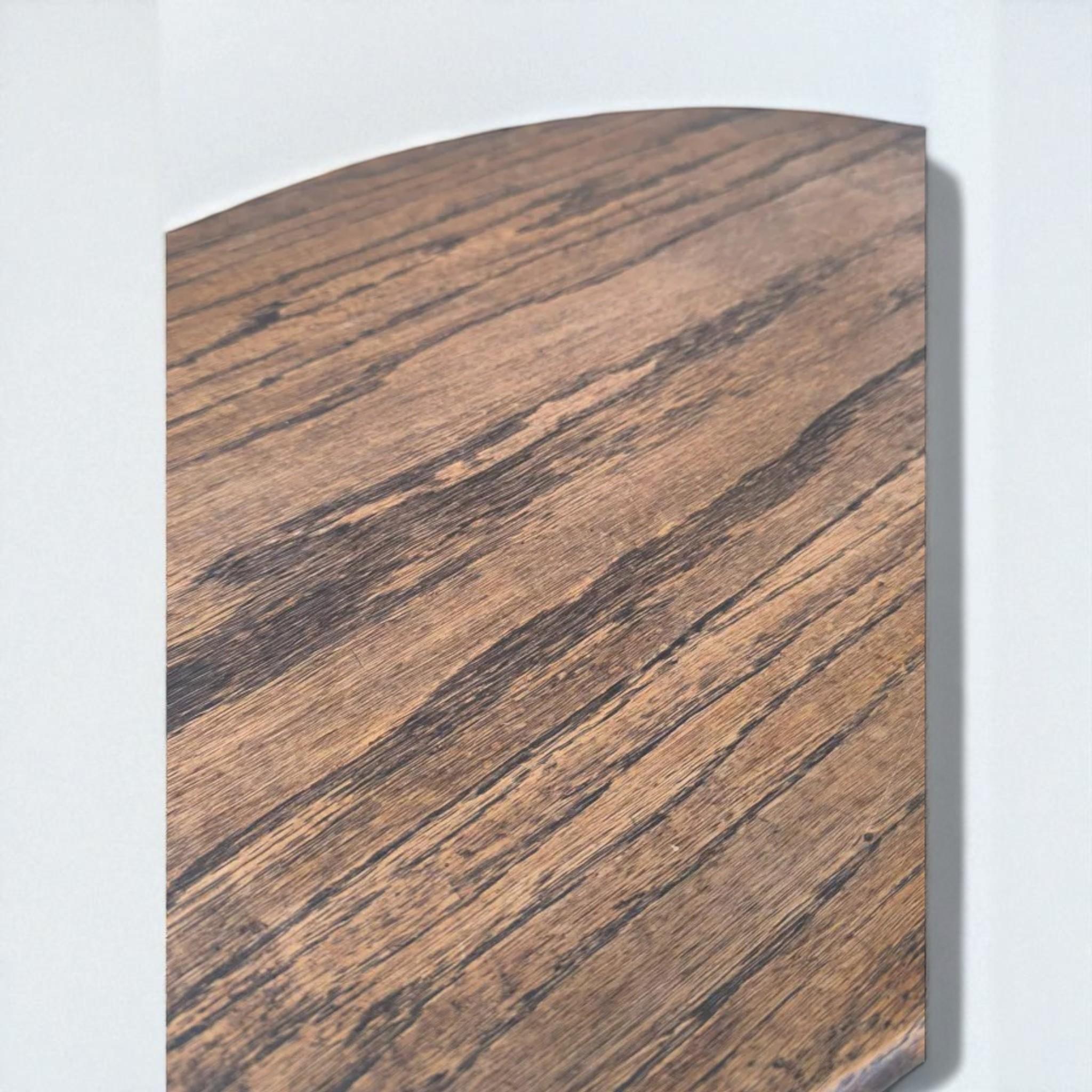 Dudouyt-Inspired Oval Side Table  Mid-20th Century Style  Dark-Stained Oak For Sale 5