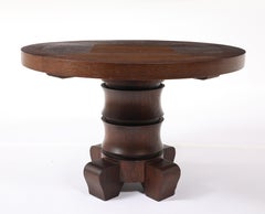 Dudouyt Pedestal End Table, France 1940's
