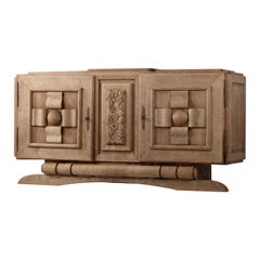 Dudouyt, Solid Oak Sideboard, France, 1940s