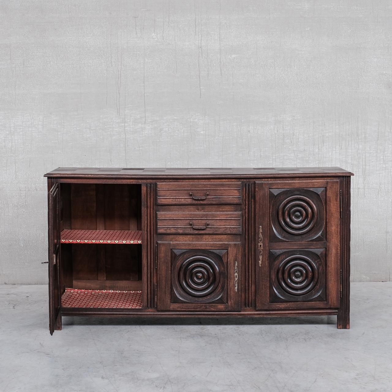 Mid-20th Century Dudouyt Style Art Deco French Sideboard or Credenza