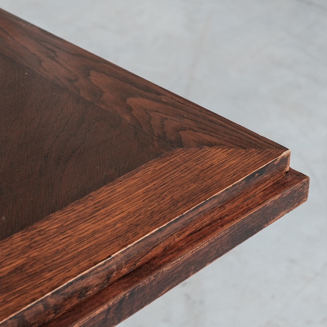 Table de salle à manger Art déco française en chêne de style Dudouyt en vente 8