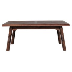 Table de salle à manger à rallonge Art Déco en chêne français de style Dudouyt