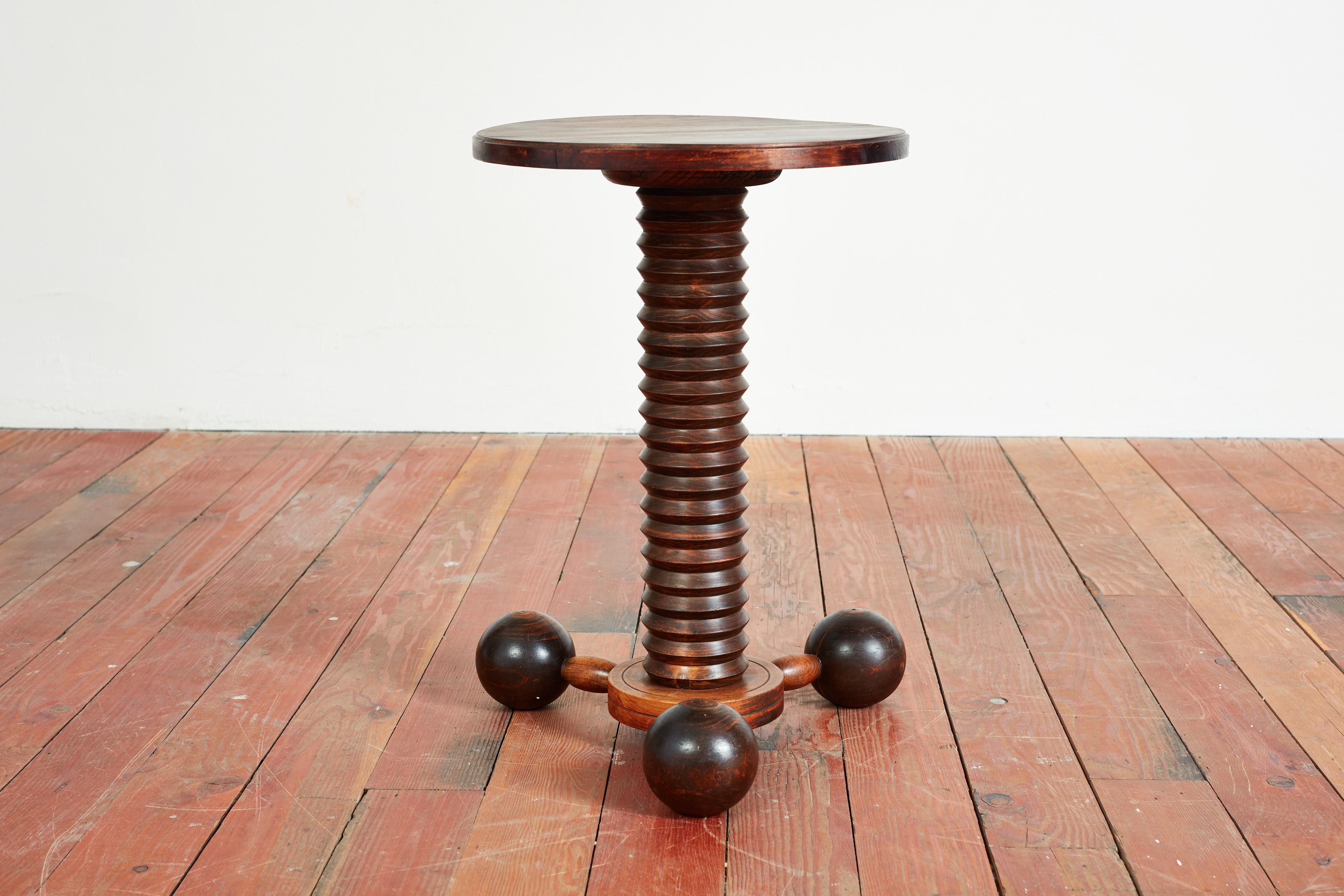 Mid-20th Century Dudouyt Three Ball Side Table