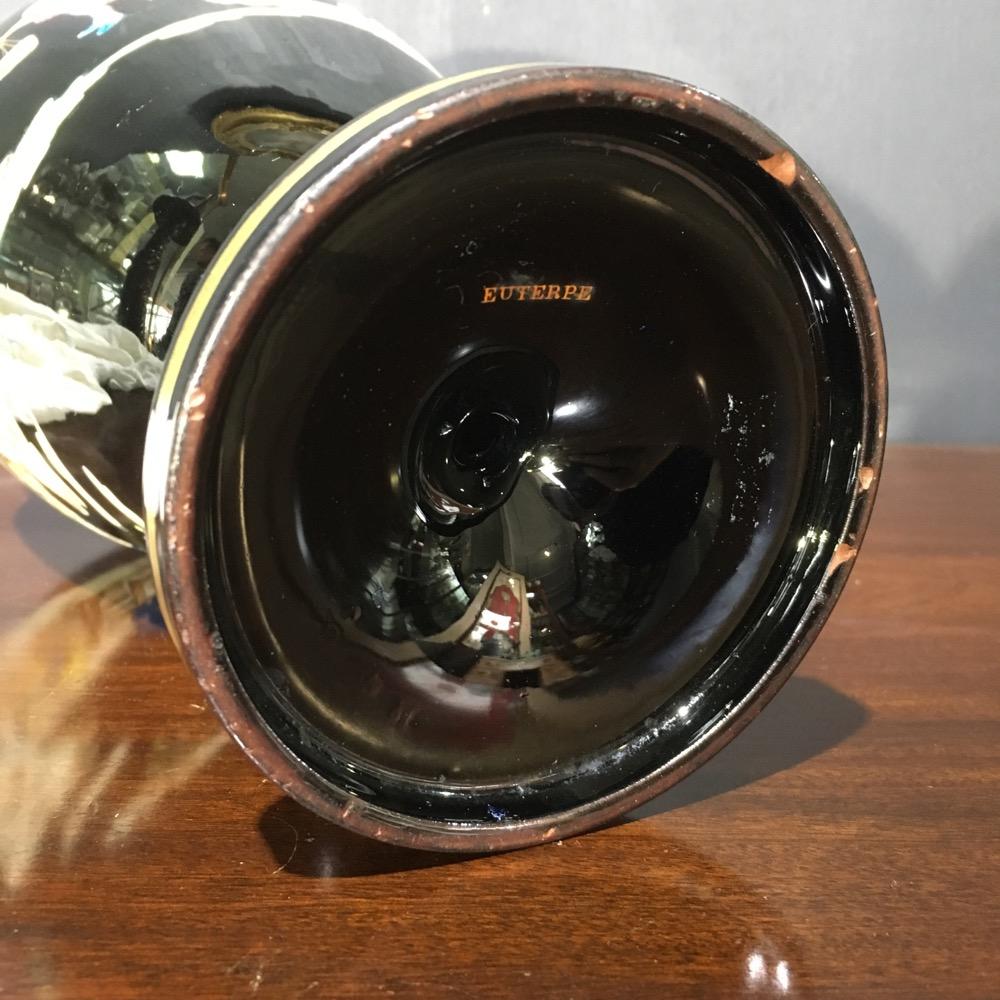 Dudson Black Glaze Chinoiserie Vase, Euterpe Pattern, circa 1875 For Sale 6