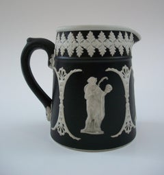 DUDSON BROTHERS - Antique Black Jasperware Pitcher - U. K. (Hanley) - Circa 1900
