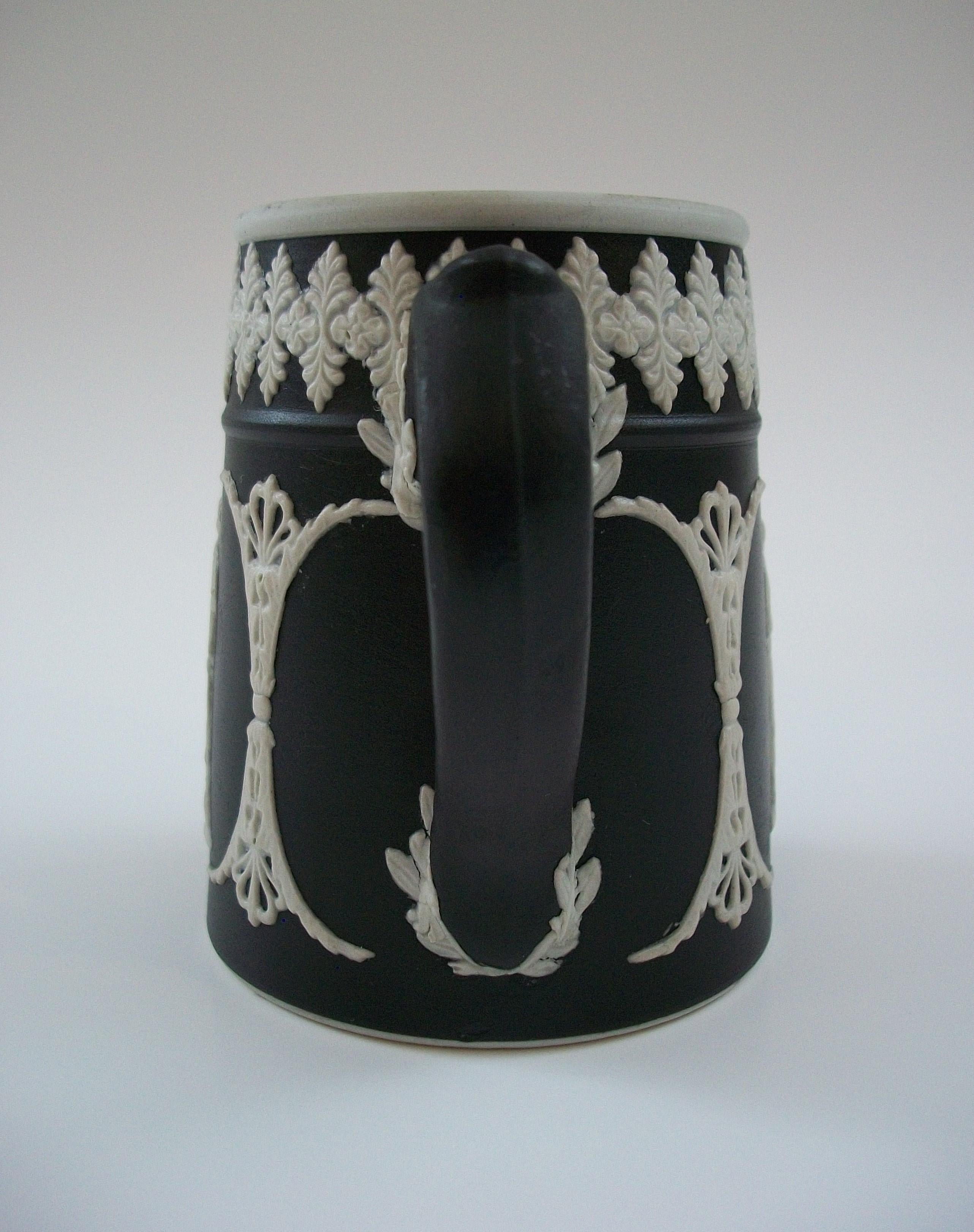 Hand-Crafted DUDSON BROTHERS - Antique Black Jasperware Pitcher - U. K. (Hanley) - Circa 1900 For Sale