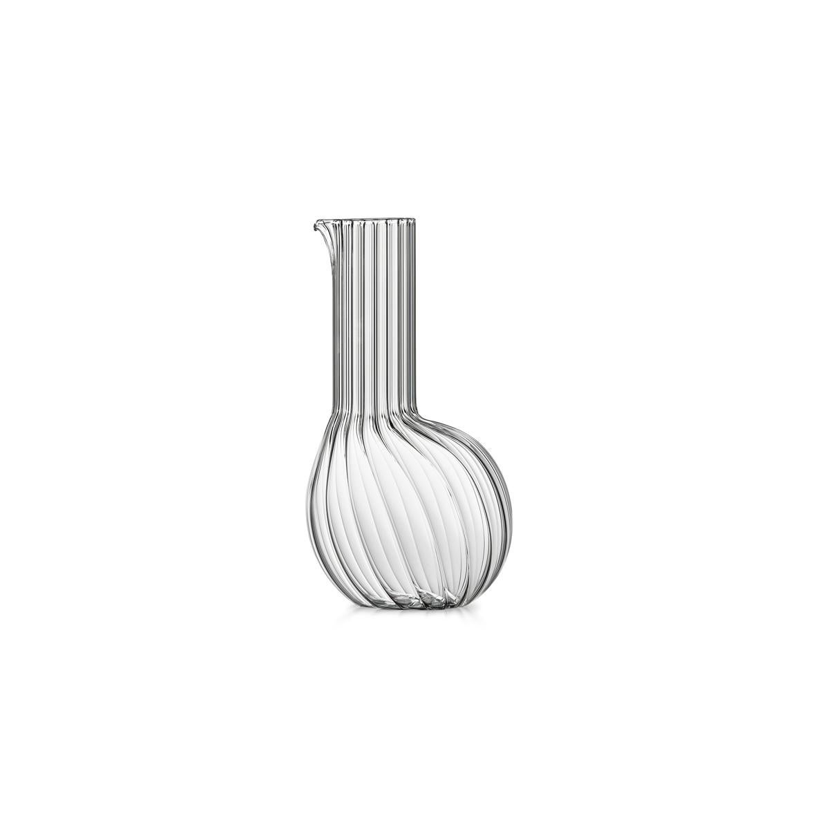 Modern Dudù High Mouth Blown Glass Carafe Designed by Matteo Cibic For Sale