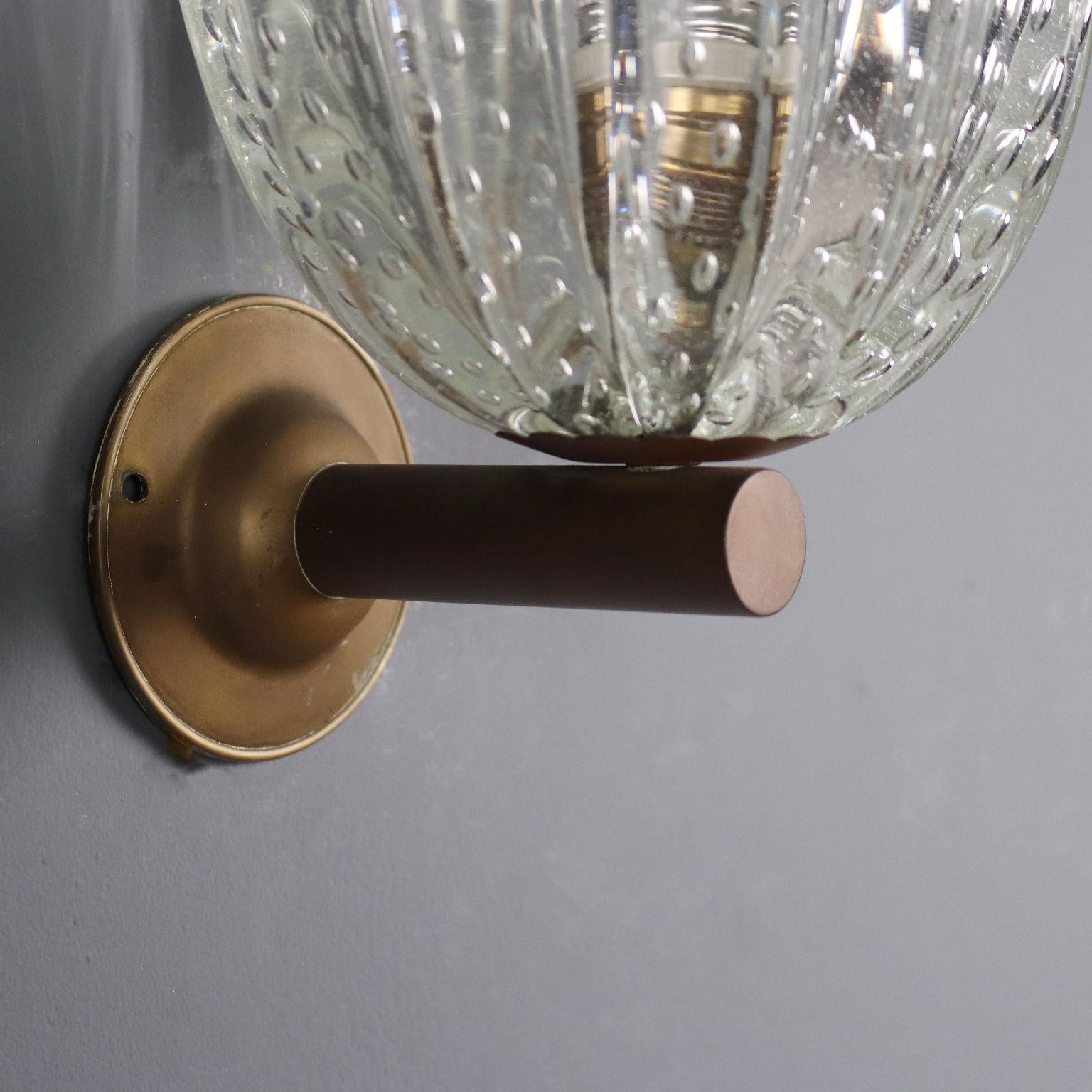 Due Applique anni '50 in vetro di Murano Cristal de Murano en venta