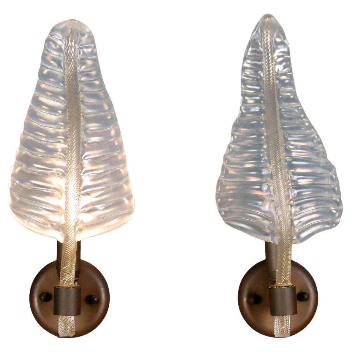 Due Applique anni 
50 in vetro di Murano