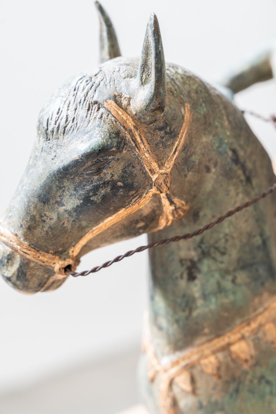 Two antique bronze horsemen, 1920s-30s For Sale 10